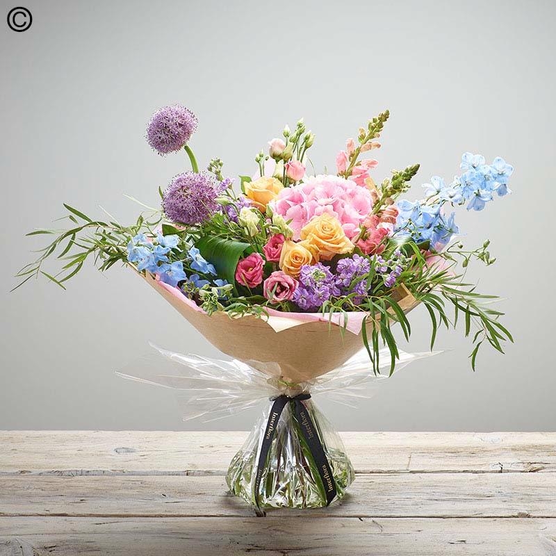 Colourful Lily Free Hand Tied Bouquet Made With The Finest Flowers