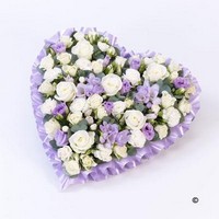 Pastel Heart  Lilac and White