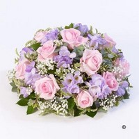 Rose and Freesia Posy Pink and Lilac