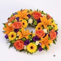 Rose and Lily Wreath Vibrant