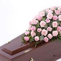 Rose and Carnation Casket Spray Pink