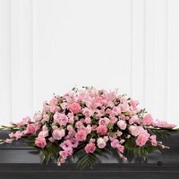 Mixed Casket Spray Pink
