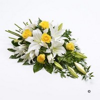 Rose and Lily Spray Yellow and White