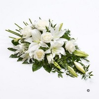 Rose and Lily Spray White