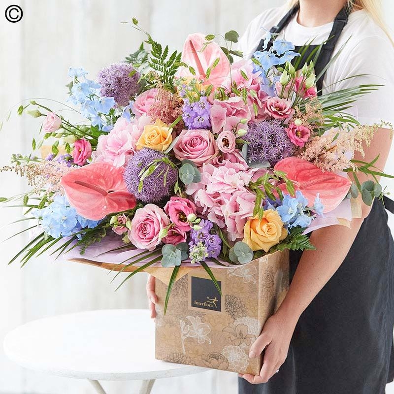 Luxury Colourful Hand Tied Bouquet Made With The Finest Flowers