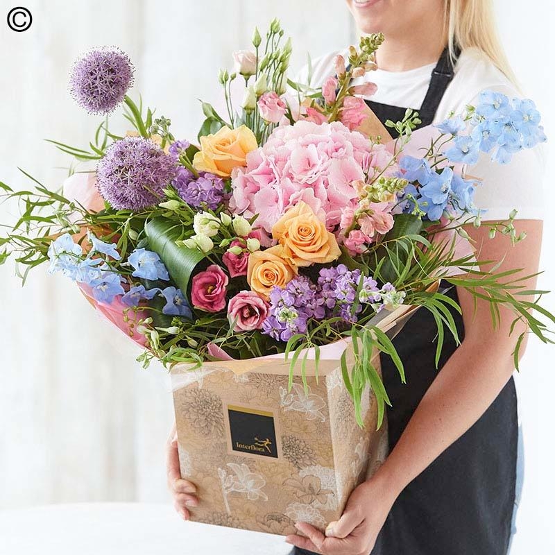 Colourful Lily Free Hand Tied Bouquet Made With The Finest Flowers