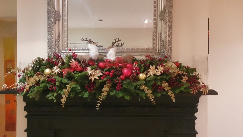 Christmas Mantle Piece Florist Choice