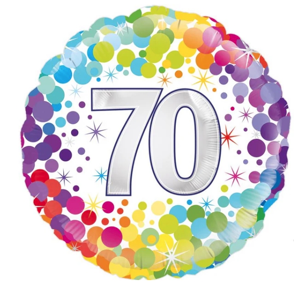 70th Birthday Foil Balloon, Florist Choice
