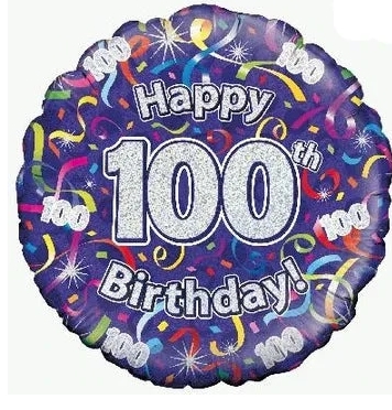 100th Birthday Foil Balloon, Florist Choice