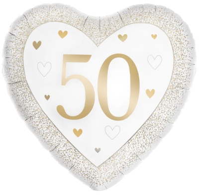Golden 50th Wedding Anniversary Balloon