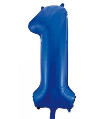 1 Birthday Balloon Blue