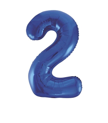 2 Birthday Balloon Blue