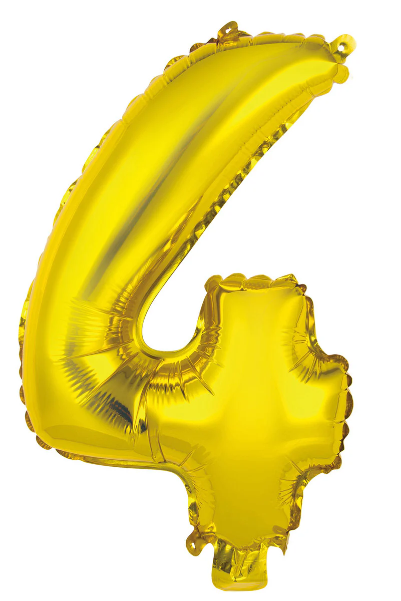 4 Gold Balloon