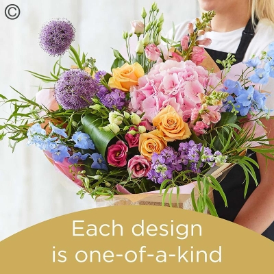 Hand tied bouquet florists choice