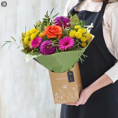 Summer  Lily Free Hand Tied Florist Choice