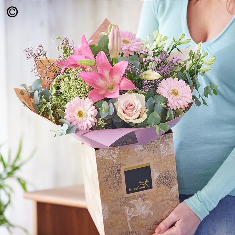 Mothers Day Pastel Florist Choice Hand Tied Bouquet