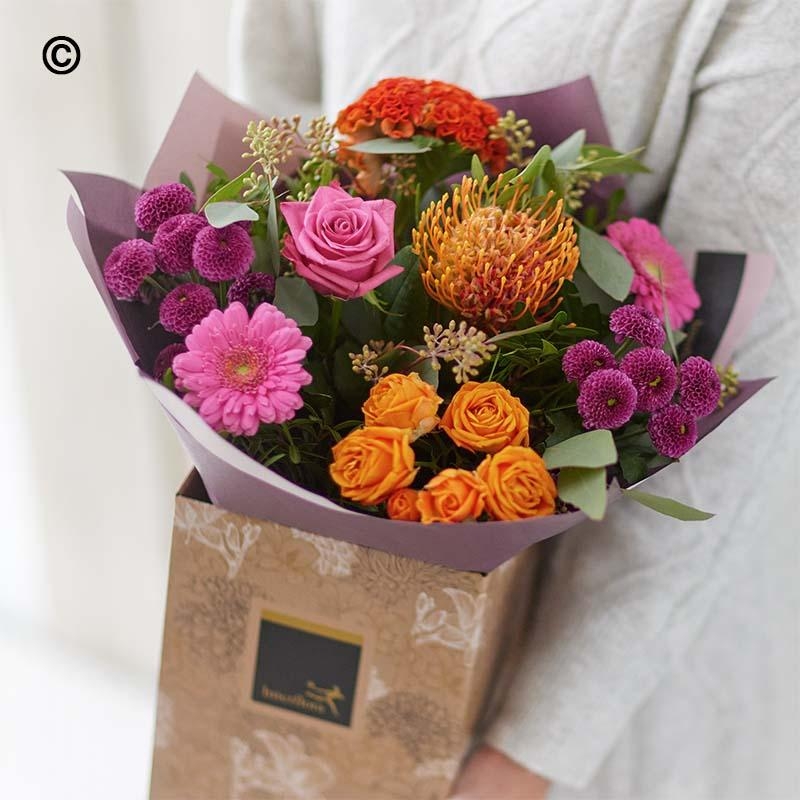 Valentines Vibrant Hand tied Florist Choice