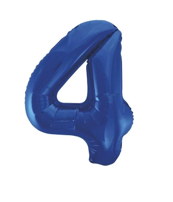 4 Birthday Balloon Blue