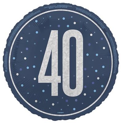 40th Birthday Foil Balloon, Florist Choice
