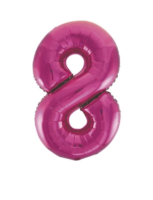 8 Birthday Balloon Pink