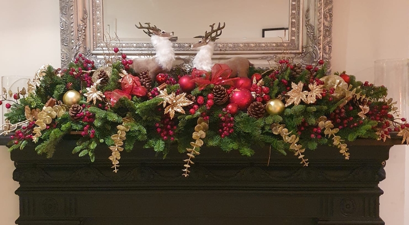 Christmas Mantle Piece Florist Choice