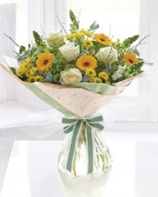 Golden Charm Hand Tied Florist Choice
