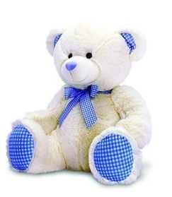 Small Baby Boy Gingham Bear