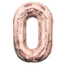 0 birthday Balloon Rose Gold