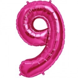 9 Birthday Balloon Pink