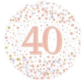 40th Birthday Foil Balloon, Florist Choice