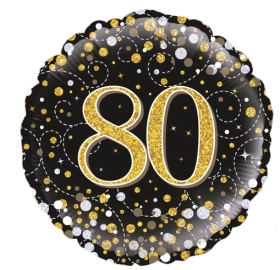 80th Birthday Foil Balloon, Florist Choice