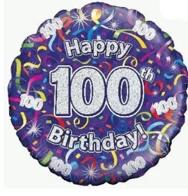 100th Birthday Foil Balloon, Florist Choice