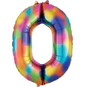 0 Birthday Balloon Multi Colour