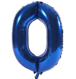 0 Birthday Balloon Blue