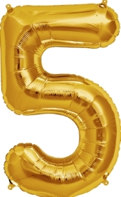 5 Gold Balloon