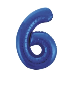 6 Birthday Balloon Blue