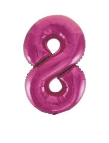 8 Birthday Balloon Pink